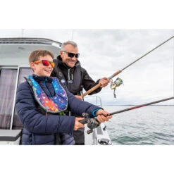 PLASTIMO GILET AUTOMATIQUE EVO JUNIOR BLEU - HARNAIS + SOUS CUTALE -Matériel De Pêche gilet automatique evo junior bleu harnais sous cutale 3